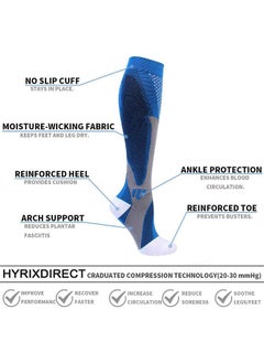 Ant 3-Pair Compression Socks for Men Women, Sports Outdoor Cycling Calf Socks Compression Socks  - Image 3