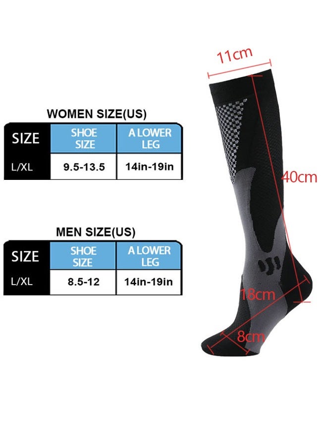 Ant - 3-Pair Compression Socks for Men Women, Sports Outdoor Cycling Calf Socks Compression Socks - Image 1