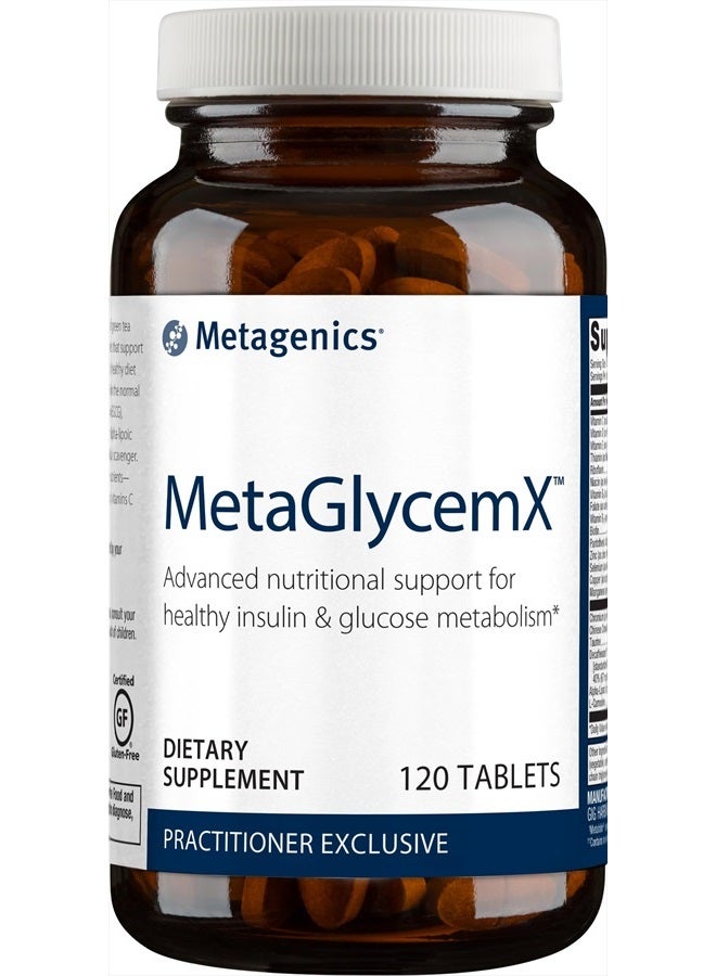 Metagenics MetaGlycemX - 100 mg Alpha-Lipoic Acid - Supports Carbohydrate Metabolism* - Antioxidant Support* - with Green Tea Extract - Non-GMO & Gluten-Free - 120 Count - Image 1