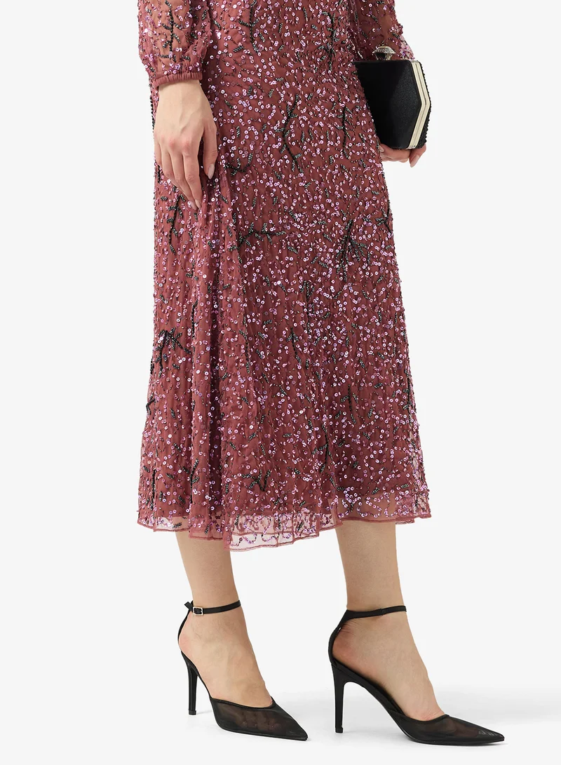 Namshi x Black Mesh High Heel Stiletto Pump With Strap for Women | Best Price UAE