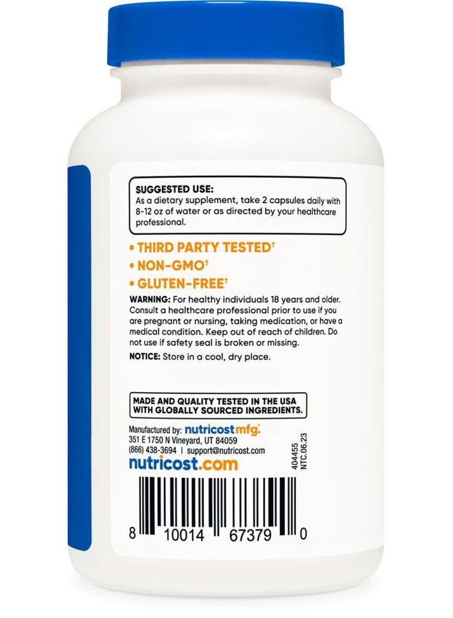 Nutricost أرز الخميرة الحمراء مع CoQ10 1300 ملغ، 120 كبسولة، 60 حصة - خالي من الكائنات المعدلة وراثيًا، خالي من الغلوتين - Image 4