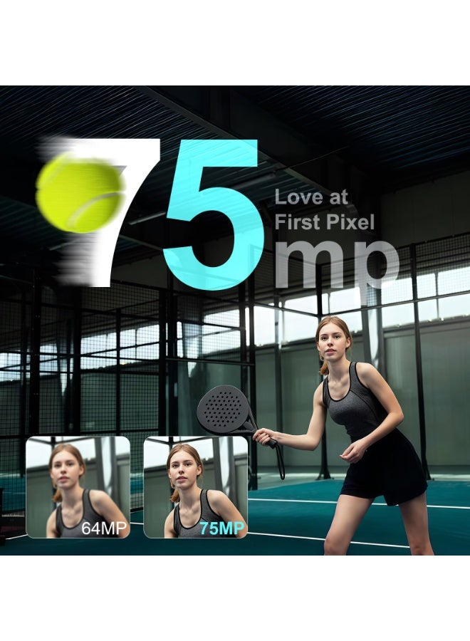 Daxiongmao 75MP 5K Digital Camera Kit with 18X Zoom, Auto Focus, Wide-Angle & Macro Lenses, Compact Portable Travel Camera Includes 64GB Card & 2 Batteries, Ideal for Vlogging, Photography and Teens - Image 4