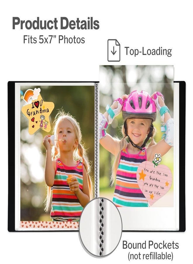 CRANBURY Small Photo Album 5x7 (Pink), 2-Pack Plastic Photo Book, 24 Pockets Show 48 Pictures, Mini Picture Binder with Customizable Album Cover, 5 x 7 Clear Sleeves - Image 3