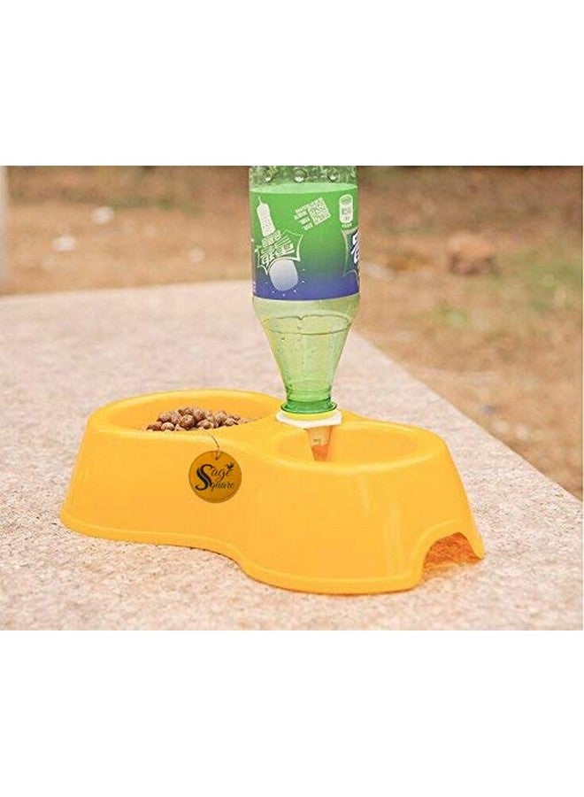 سايج سكوير وعاء طعام وماء للحيوانات الأليفة للكلاب والقطط الصغيرة والمتوسطة الحجم (وردي) - Image 3