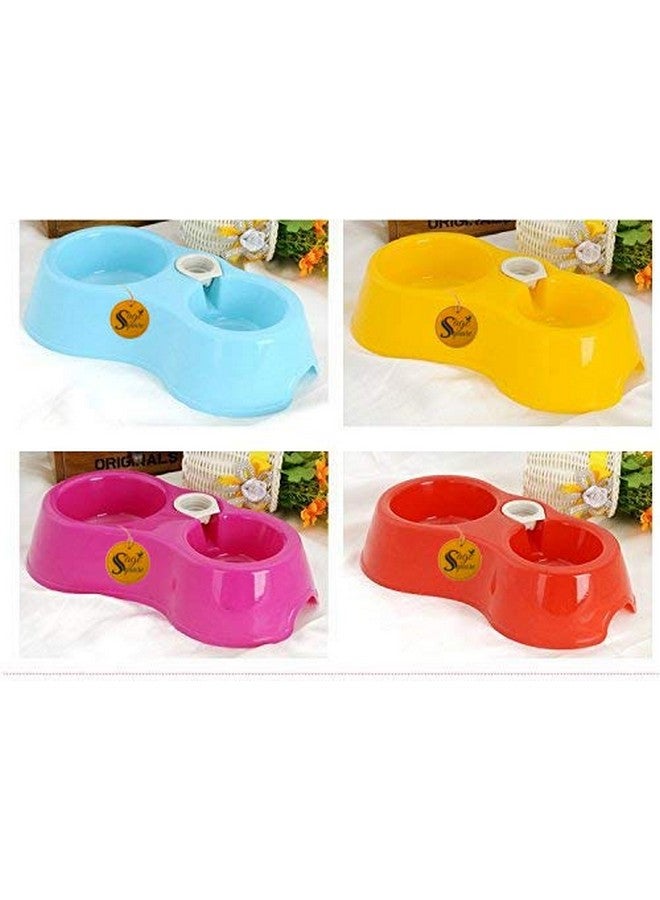سايج سكوير وعاء طعام وماء للحيوانات الأليفة للكلاب والقطط الصغيرة والمتوسطة الحجم (وردي) - Image 1