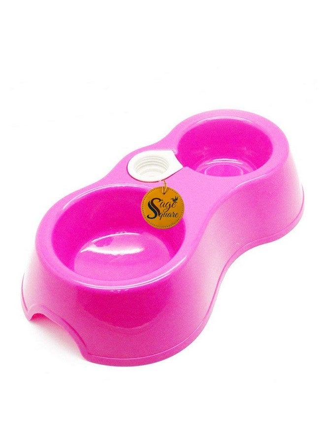 سايج سكوير وعاء طعام وماء للحيوانات الأليفة للكلاب والقطط الصغيرة والمتوسطة الحجم (وردي) - Image 4