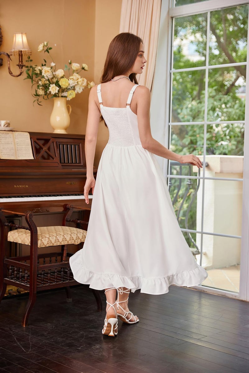 Scarlet Darkness Renaissance Costume Women Cottagecore Corset Dress For Women Summer Sundress White Xl - Image 4
