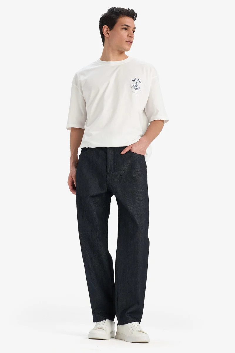 Straight Fit Wide Leg Jeans