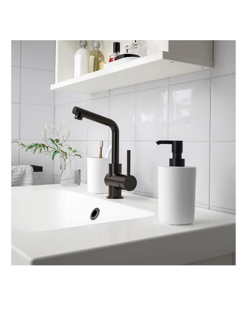 IKEA FRAKTA - Little Loved Corner Store 3 Piece Bathroom Set Avan Soap Dispenser Toothbrush Holder Soap Drawer (White) - Image 1