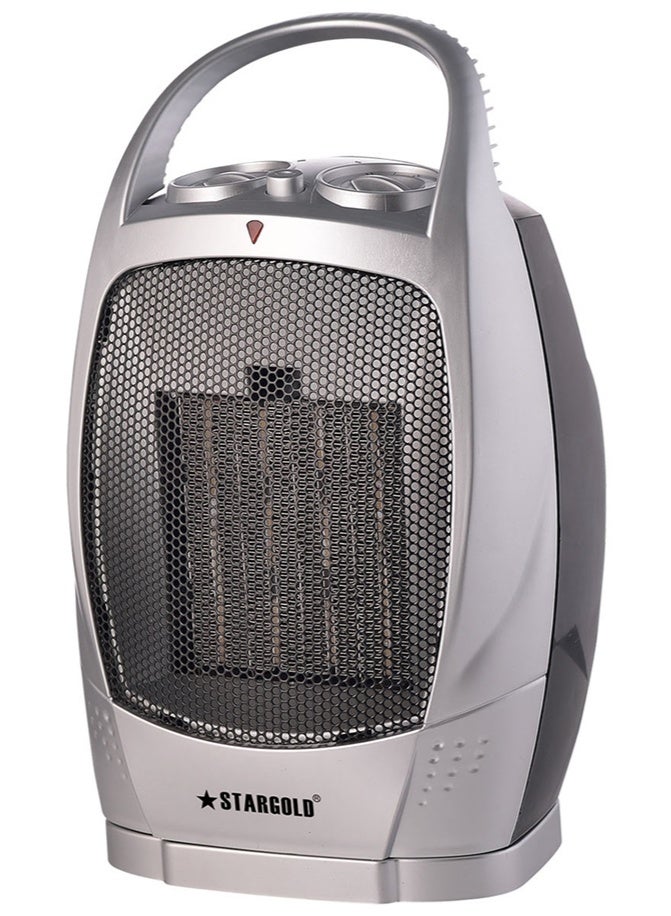 Stargold 1500W Portable PTC Fan Room Heater – Fast Heating, Adjustable Heat Settings, Energy-Efficient Ceramic Heater for Bedroom, Office, and Living Room – Safe, Compact Design for Quick Comfort