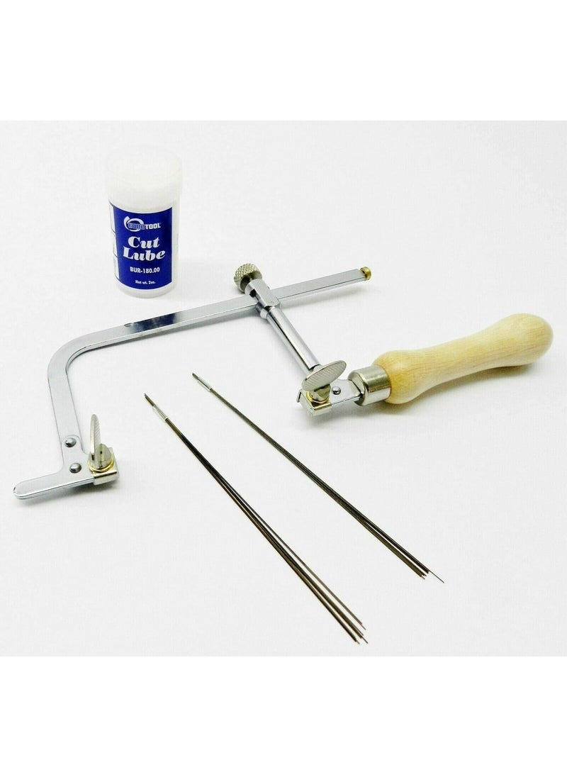 SWISSO Swisso Jewelers Saw Kit with Saw Frame 24 Blades and Cutting Lube Jewelry Making Set  - Image 1