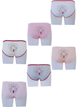 Hepsine Rakip Rivaling All 6-Piece Girl's Panties Colorful Patterned Printed Slip Underwear  - Image 3
