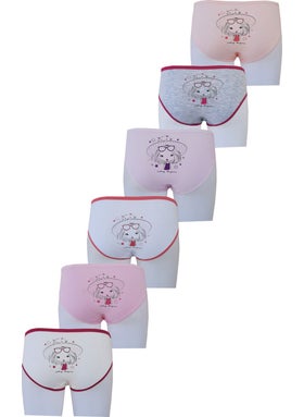 Hepsine Rakip Rivaling All 6-Piece Girl's Panties Colorful Patterned Printed Slip Underwear  - Image 4