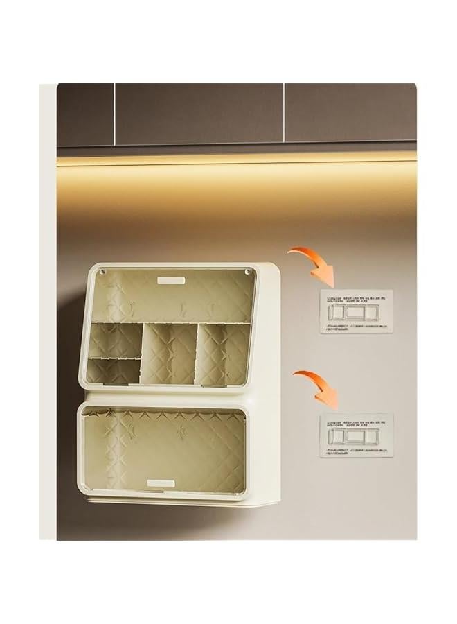 HOOKOR 2 Tier Tea Bags Organizer, Coffee Pods Storage Organizer Holder, Wall Mounted and Freestanding Modern Style Tea Bag Box for Countertop, Office, Pantry, Cabinet, K Cup - Image 3