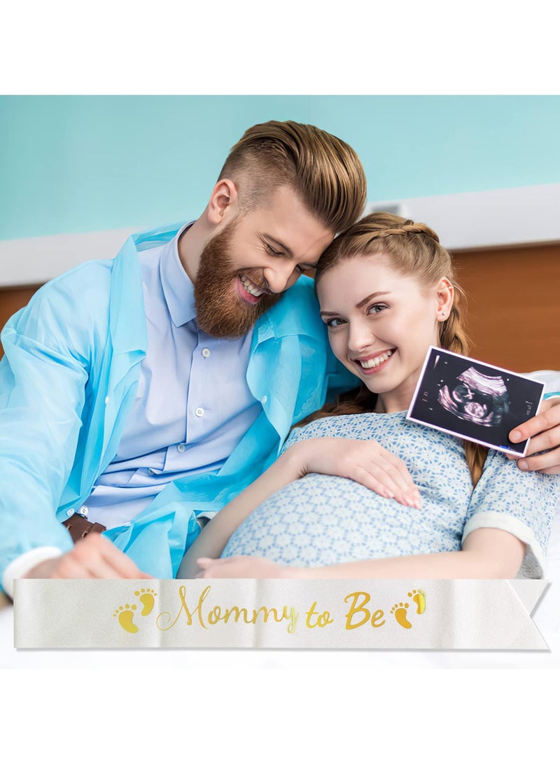 Mommy To Be Decoration Set with Headband and Sash Gold - Image 4