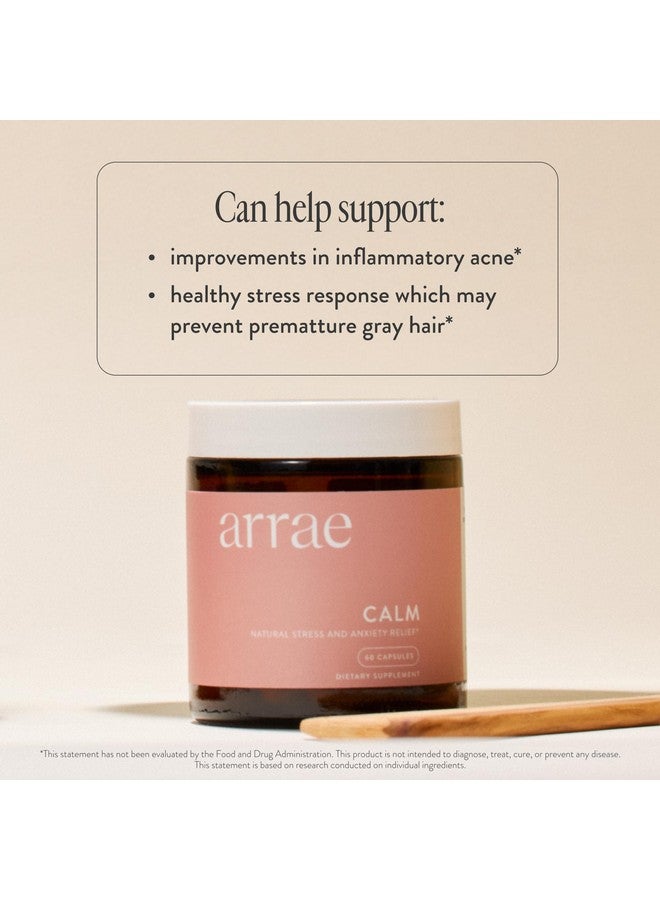 Arrae Calm Cortisol Manager - 60 Stress & Panic Relief Capsules - Mood Support Supplement w/L-Theanine, Inositol, Passionflower, & Magnesium to Help You Feel Zen - Image 4