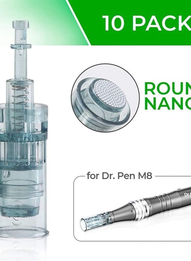ModiX Dr. Pen Ultima M8 Replacement Cartridges - (10 PACK) - Round Nano Bayonet Slot - Disposable Replacement Parts - Image 2