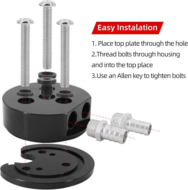 Tektall Diesel Fuel Tank Gas Sump Integrated Return Kit for FASS Airdog Cummins Duramax - Image 4
