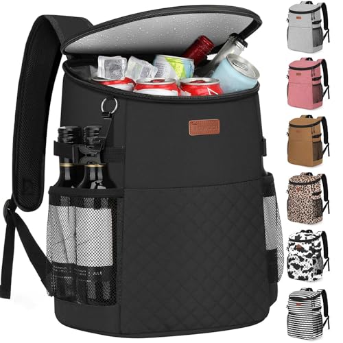 Tuwubi Soft Cooler Backpack 30 Cans45 Cans Backpack Coolers Insulated Leak Proof Thermal Lunch Backpack for Men Work Small Cooler Bag Beach Travel Picnic Drink Beverage Beer30 Cans Black - Image 1