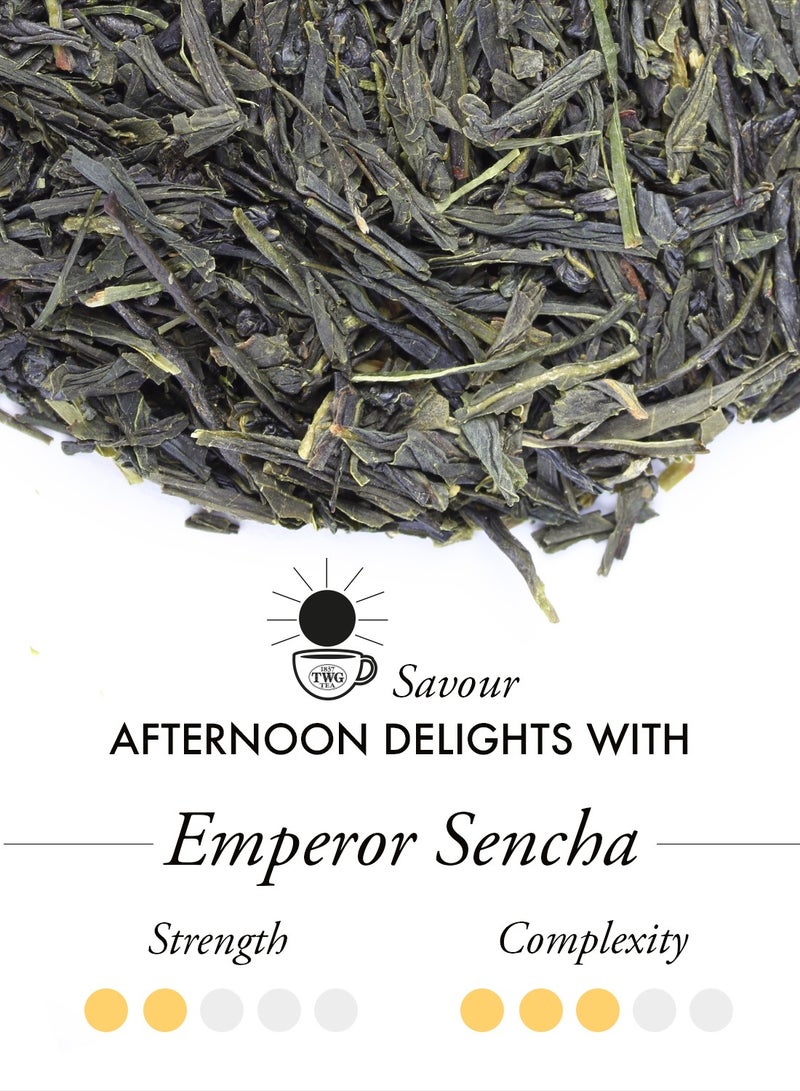 TWG Tea Emperor Sencha | Green Tea | Japanese Tea | 15 Hand Sewn Cotton Teabags | Gift Set - Image 2