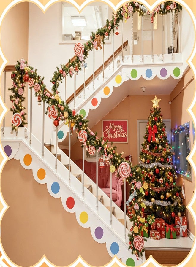 WovWeave 4 Pcs Christmas Gingerbread House Decoration 79 x 10 Inch Candy Awning Door Banner Candy Front Porch Cover for Xmas Winter Yard Sweet Shop Birthday Baby Shower Party Decor - Image 3