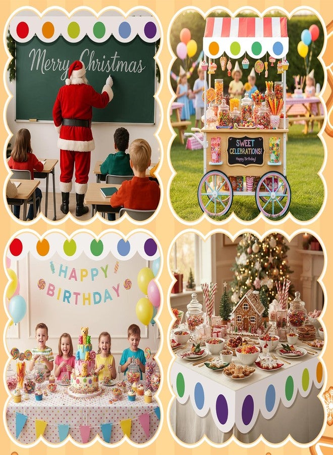 WovWeave 4 Pcs Christmas Gingerbread House Decoration 79 x 10 Inch Candy Awning Door Banner Candy Front Porch Cover for Xmas Winter Yard Sweet Shop Birthday Baby Shower Party Decor - Image 5