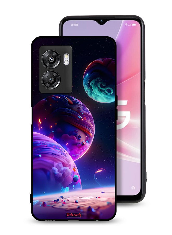 Tolwak Oppo A57 5G Protective Case Cover Planet Pattern - Image 1