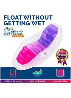 SwimWays Swimways Dry Float Lounger Pool Float, Translucent Inflatable Recliner Chair for Adults with Fast Inflation, Foot Rest & Cup Holder  - Image 2