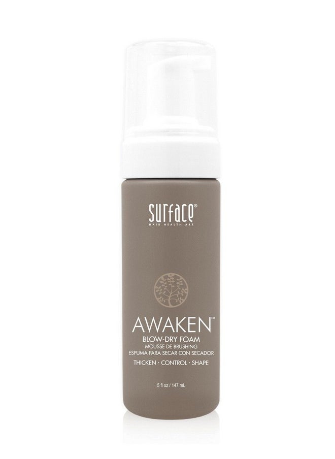Surface Hair Awaken Thickening Blow Dry Foam Protect Strengthen Fine & Fragile Hair 5 Fl. Oz.  - Image 1