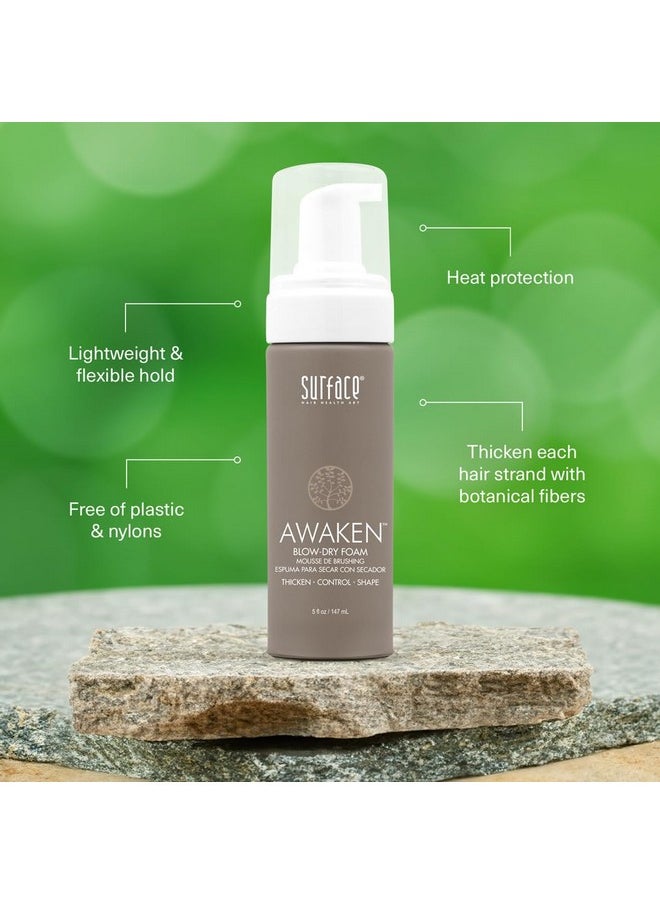 Surface Hair Awaken Thickening Blow Dry Foam Protect Strengthen Fine & Fragile Hair 5 Fl. Oz.  - Image 3