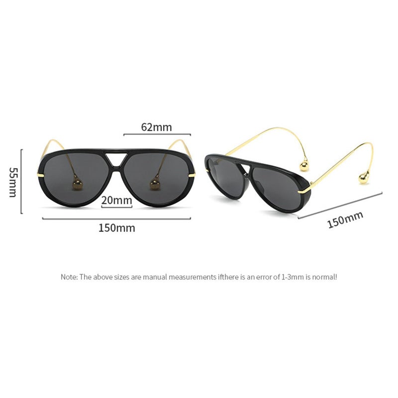 willochra Vintage Oversized Pilot Shield Sunglasses Women Luxury Trendy Goggles Sun Glasses For Ladies Big Frame Eyewear UV400 (C5) - Image 5