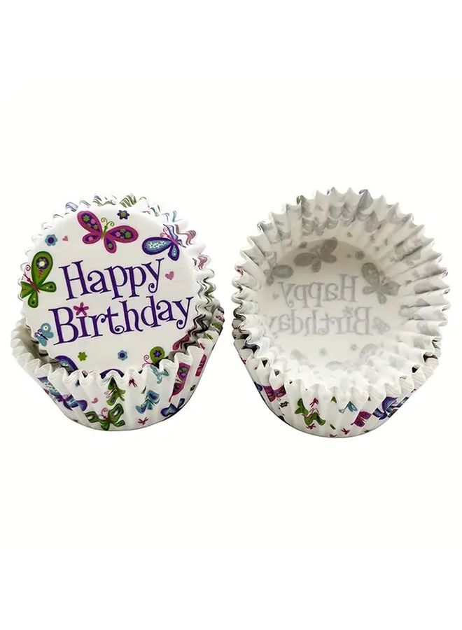 100 Pcs Polychrome Cake Paper Trays Set - Image 2