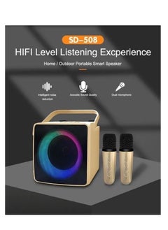 SDRD SD508 Home Karaoke Portable Bluetooth Speaker Dual Wireless Microphone  - Image 3