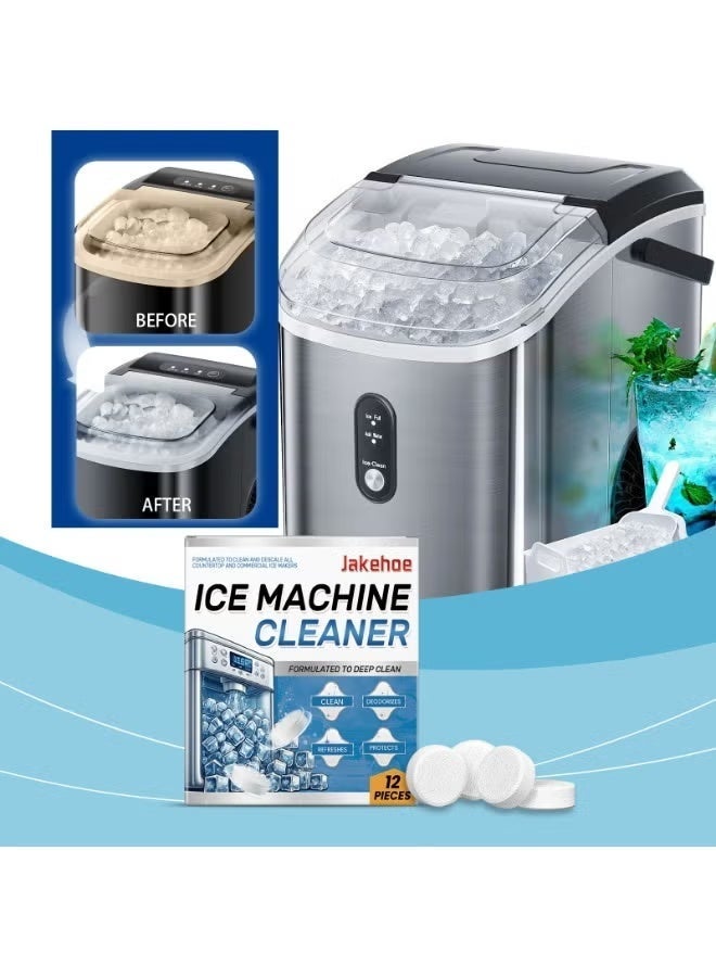 Jakehoe Ice Machine Cleaner Tablets, 12 Count Descaler and Deep Cleaning Solution for Countertop and Commercial Ice Makers, Removes Limescale, Mold and Odor - Image 2