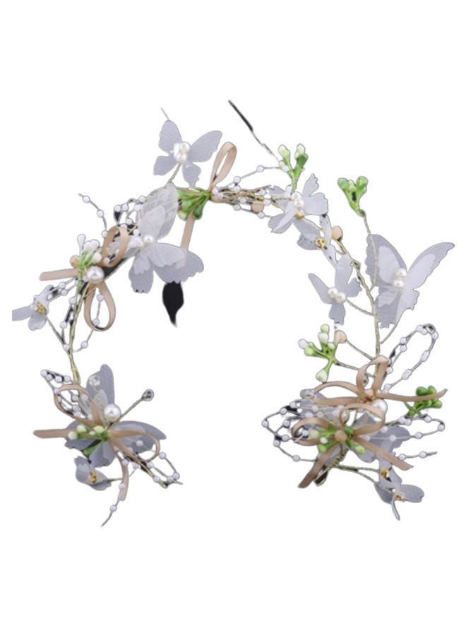 NIBEMINENT Flower Butterfly Wreath Headband 