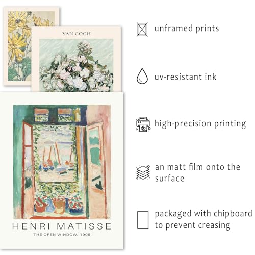 ANERZA 16 PCS Sage Green Wall Art Decor, Matisse Wall Prints for Bedroom, Abstract Posters for Room Aesthetic, Wall Collage Kit Pictures for Living Room, Eclectic Boho Vintage Dorm Gallery Home Decor - Image 3