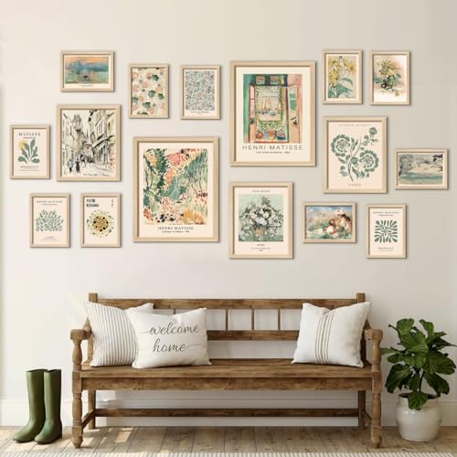 ANERZA 16 PCS Sage Green Wall Art Decor, Matisse Wall Prints for Bedroom, Abstract Posters for Room Aesthetic, Wall Collage Kit Pictures for Living Room, Eclectic Boho Vintage Dorm Gallery Home Decor - Image 5