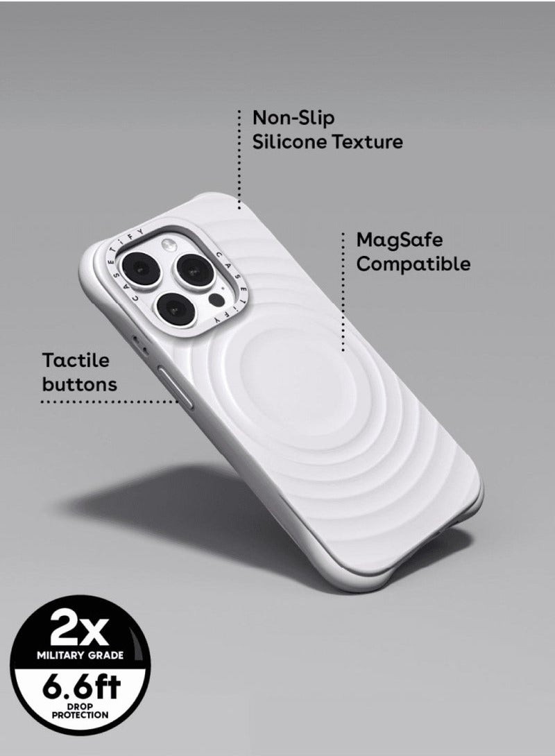 Ripple Case, Impact Protection Shock Absorbing Cover, Anti-Microbial, Slim & LightWeight, Wireless Charging Compatible（Oat）