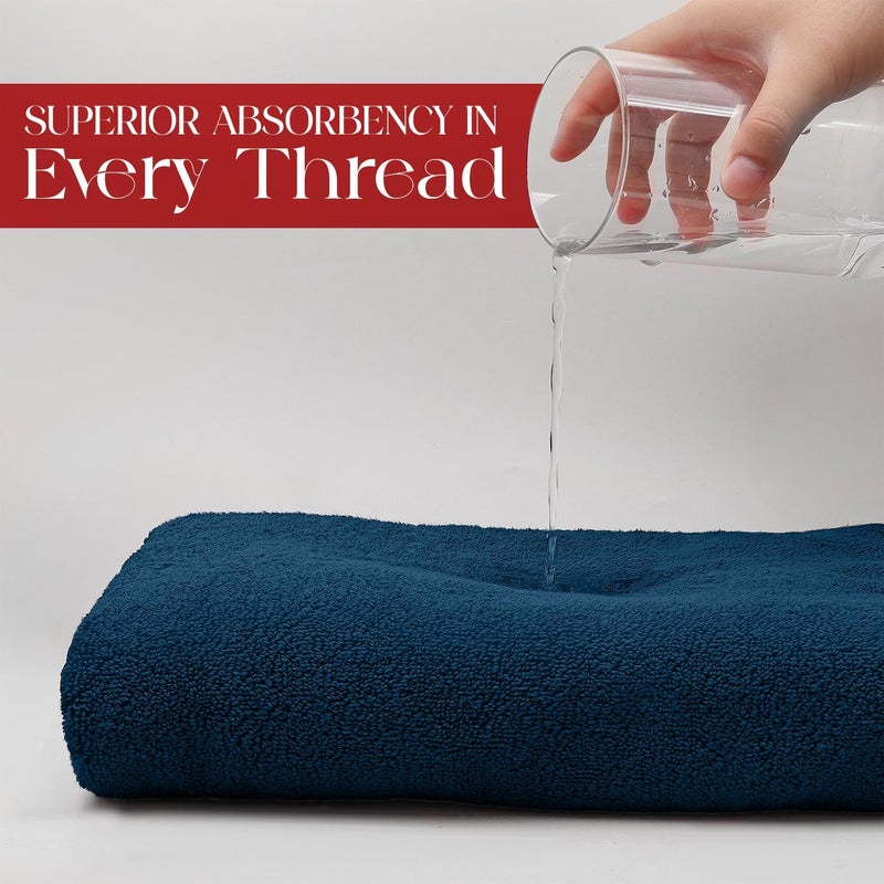 Riverside Pack of 1 Jumbo Bath Sheet 40 x 80 Inches - Extra Large Bath Towel, Super Soft & Highly Absorbent, 100% Cotton Quick Dry, Perfect to Wrap Yourself in - Blue Opal - Image 3