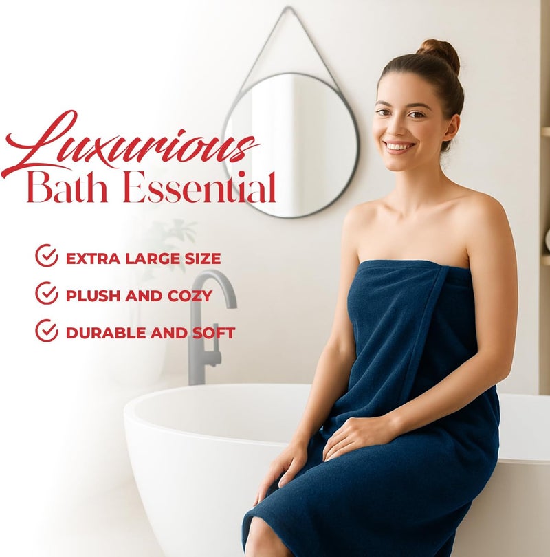 Riverside Pack of 1 Jumbo Bath Sheet 40 x 80 Inches - Extra Large Bath Towel, Super Soft & Highly Absorbent, 100% Cotton Quick Dry, Perfect to Wrap Yourself in - Blue Opal - Image 4