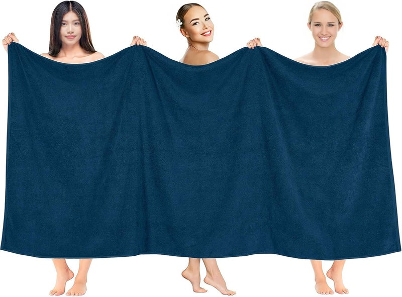 Riverside Pack of 1 Jumbo Bath Sheet 40 x 80 Inches - Extra Large Bath Towel, Super Soft & Highly Absorbent, 100% Cotton Quick Dry, Perfect to Wrap Yourself in - Blue Opal - Image 2