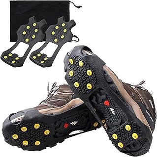 OROOTL OROOTL Ice Snow Cleats for Shoes and Boots Snow Traction Crampons for Men Women Kids Anti Slip Spikes Overshoe Winter - Image 1