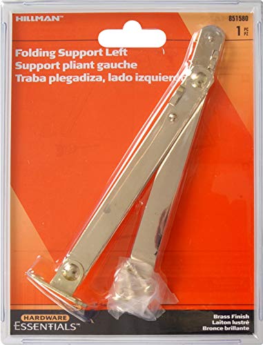 Hardware Essentials 851580 Folding Support Left Side Brass - Image 2