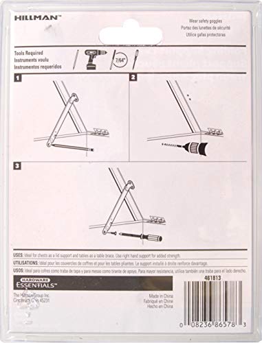 Hardware Essentials 851580 Folding Support Left Side Brass - Image 3