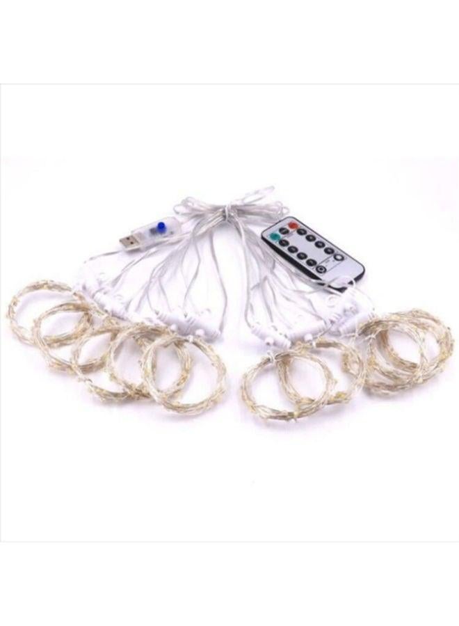 Generic 300Led USB Remote Control Copper Wire Lamp Maid's Heart Room Curtain Decoration Low Voltage Light String Multicolour multicolour 14*2*9cm  - Image 4