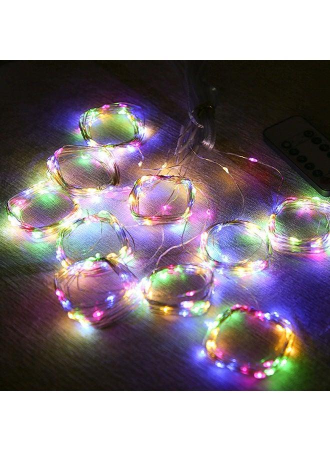 Generic 300Led USB Remote Control Copper Wire Lamp Maid's Heart Room Curtain Decoration Low Voltage Light String Multicolour multicolour 14*2*9cm  - Image 1
