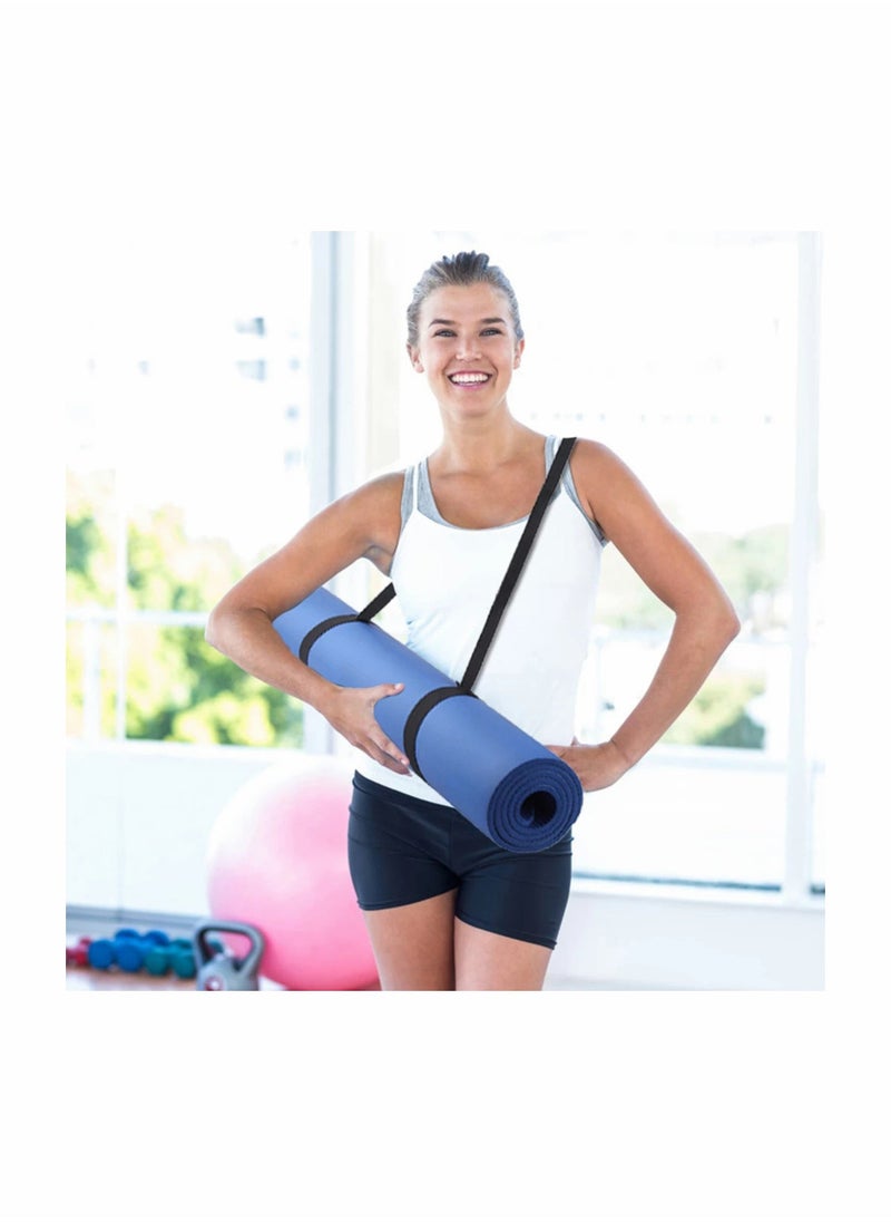 Generic Yoga Mat Strap Sling, Yoga Mat Carrying Strap, Durable Non Slip Cotton Harness, Black Portable Shoulder Belt, Adjustable Loops for all Mat Sizes (Without Yoga Mat)  - Image 3