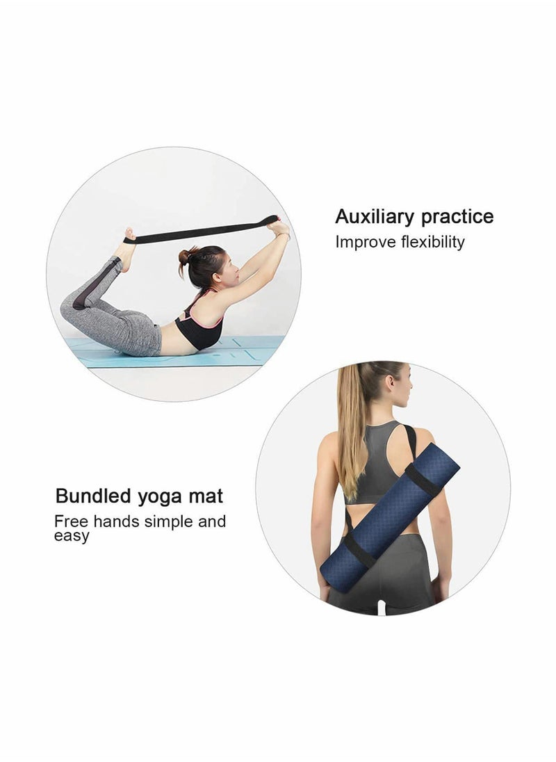 Generic Yoga Mat Strap Sling, Yoga Mat Carrying Strap, Durable Non Slip Cotton Harness, Black Portable Shoulder Belt, Adjustable Loops for all Mat Sizes (Without Yoga Mat)  - Image 5
