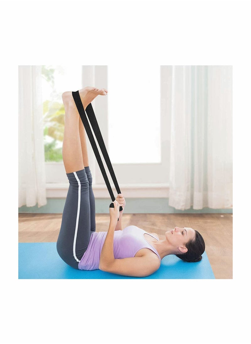 Generic Yoga Mat Strap Sling, Yoga Mat Carrying Strap, Durable Non Slip Cotton Harness, Black Portable Shoulder Belt, Adjustable Loops for all Mat Sizes (Without Yoga Mat)  - Image 2