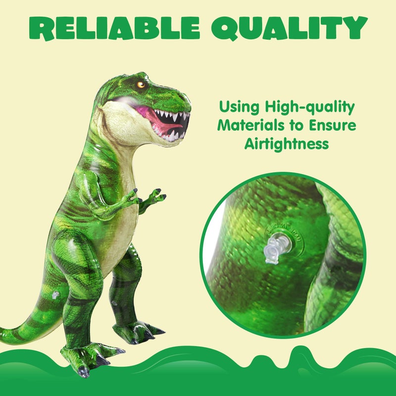 JOYIN 37” T-Rex Dinosaur Inflatable for Party Decorations, Tyrannosaurus Rex Inflatable Toy, Dinosaur Birthday Party Gift for Kids and Adults - Image 3